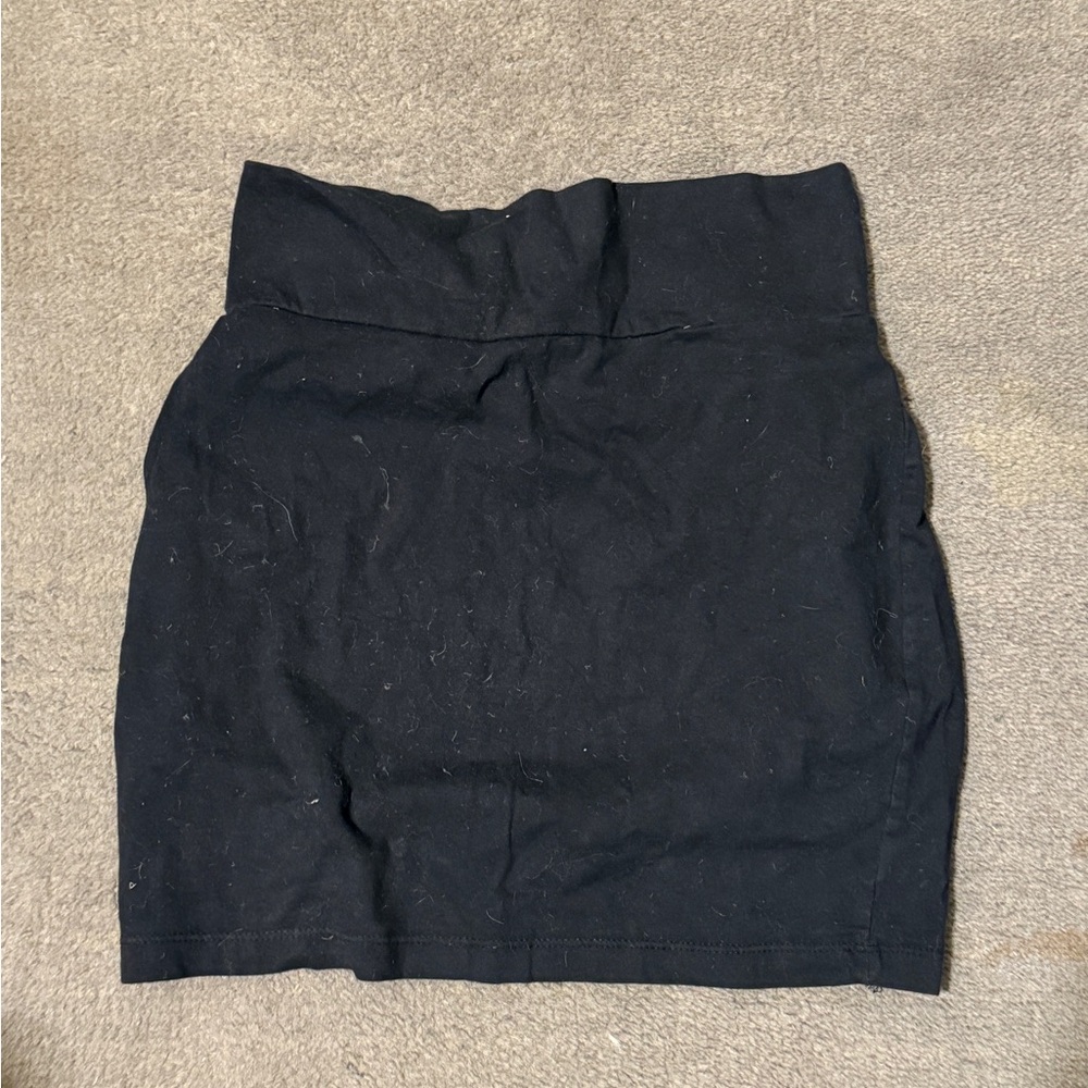Many Belles Down Black Cotton Mini Skirt | Classic Basic | Women’s S